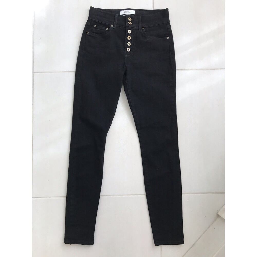 Pistola Aline Double Button Stretch Skinny Denim Jeans